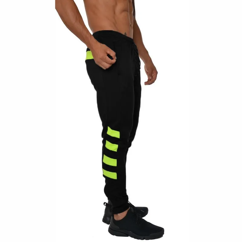 Men's Casual Pants spring Autumn Trousers Men Pants Slim Fit Sweatpants Jogger Striped Bodybuilding Hip Hop Pants Sportswear