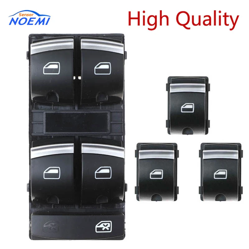4F0959851H Chrome Master Window Switch Control Button For Audi A3 8P A6