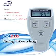 BENETECH цифровая пленка толщиномер покрытия 0-1800um 0,01 мм решительная GM210 цифровая краска железная база толщиномер