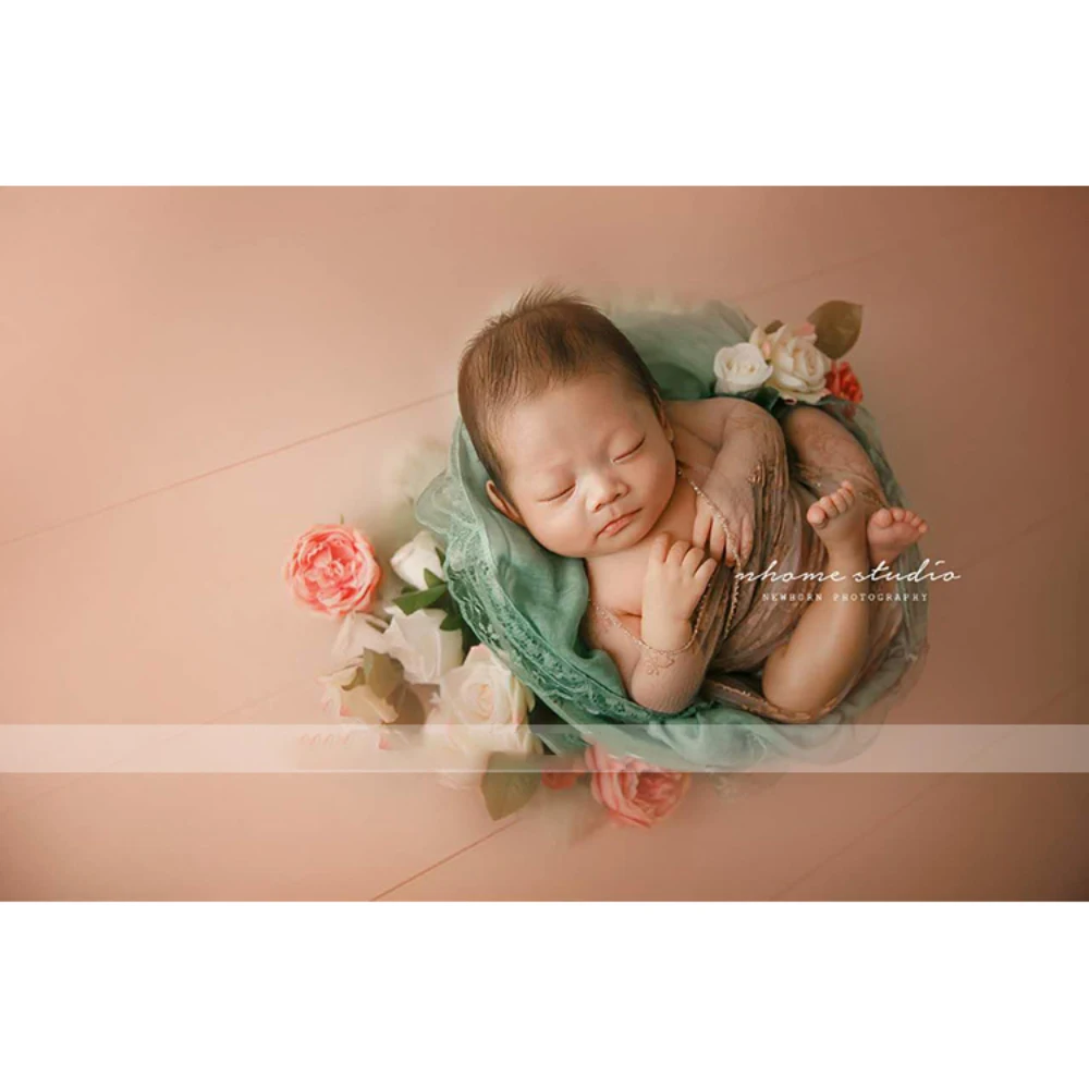 Cotton Wavy Lace Edge Wrap For Newborn Photography Props Baby Photo Shoot Accessories Bebe New Born Boy Girl Shooting Accessory