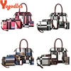 Yogodlns Luxury Handbags plaid Women Bags Designer 2022 tassel Purses and Handbags Set 4 Pieces Bags Female Feminina travel tote ► Photo 2/6