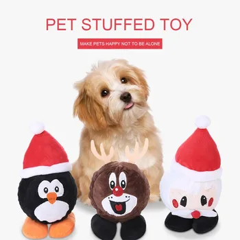 

Christmas Plush Interactive Dog Squeaky Toys Xmas Gift for Small Medium Large Pet Dogs