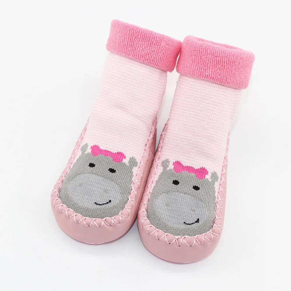 Детская обувь; носки; Новинка; носки-тапочки с рисунками животных для новорожденных мальчиков и девочек; нескользящие носки для малышей; chaussure enfant
