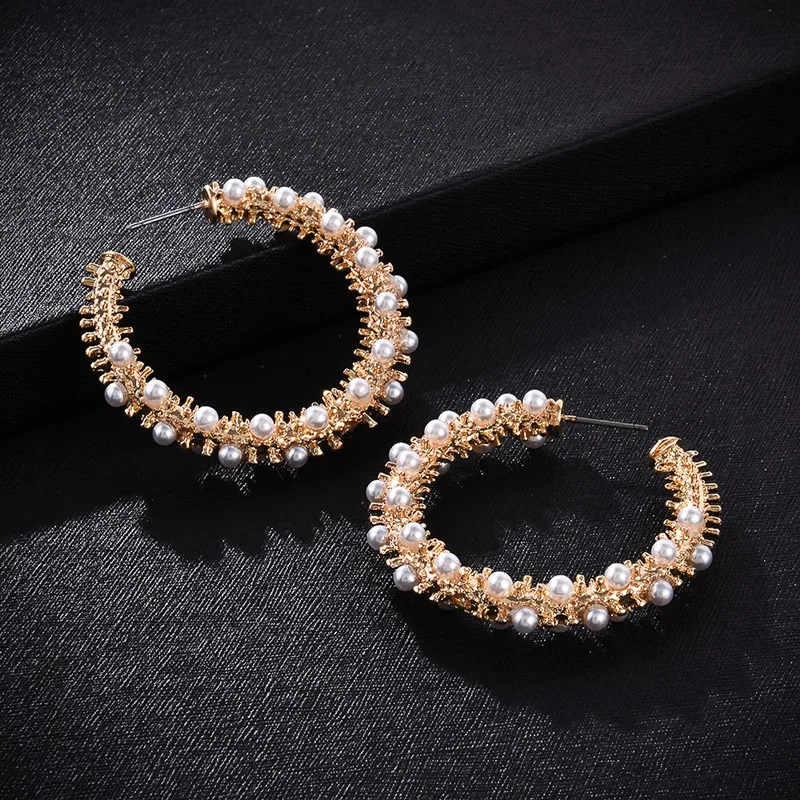 Oversize-Pearl-Hoop-Earrings-For-Women-Girls-Unique-Twisted-Big-Earrings-Circle-Earring-Brinco-Statement-Fashion