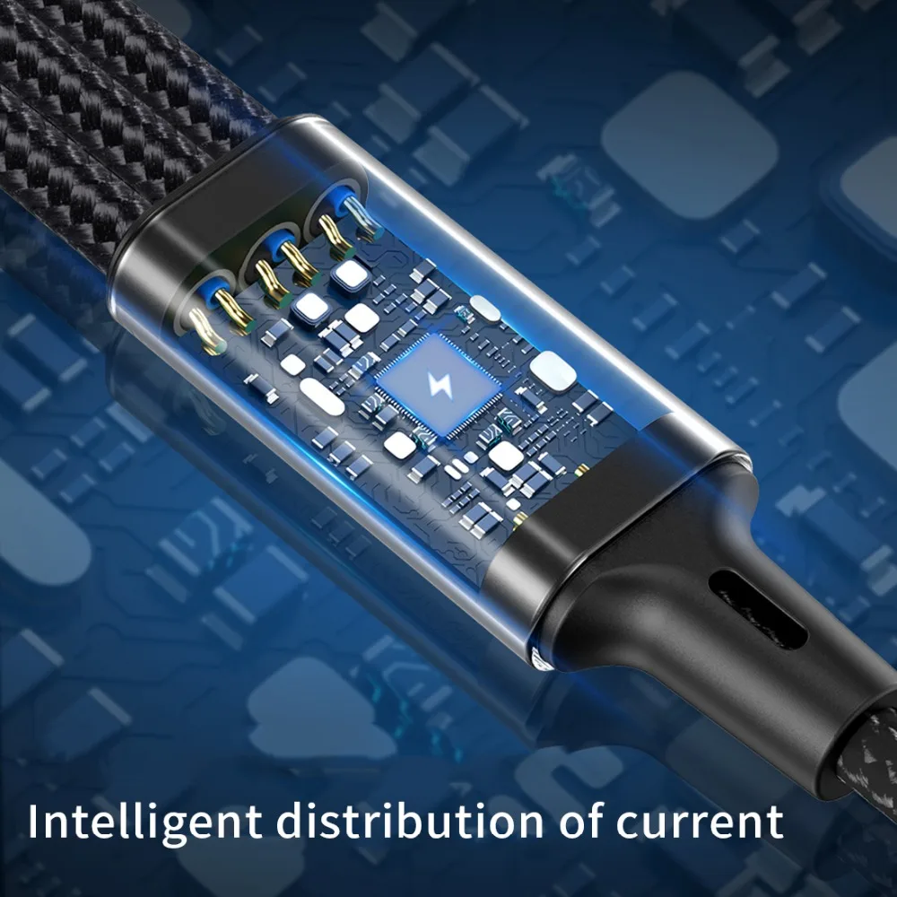 3 в 1 СВЕТОДИОДНЫЙ модуль панели управления usb type-C 8pin Кабель зарядного устройства нейлоновый плетеный провод для смартфона зарядный кабель для мобильного телефона шнур