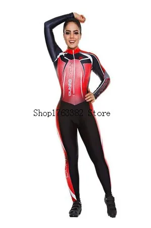 Pro Team триатлон костюм женский Велоспорт Джерси Skinsuit комбинезон Майо Велоспорт Ropa ciclismo hombre длинный рукав набор гель - Цвет: set3