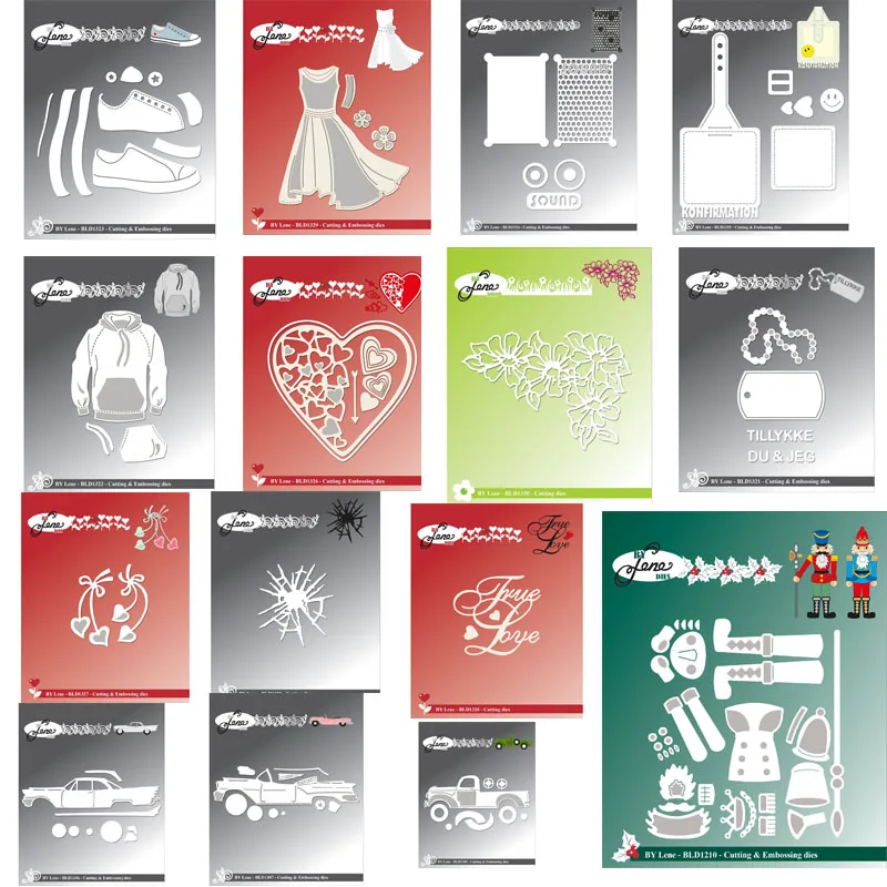 Troqueles de corte de Metal de la serie del Día de San Valentín para álbum para recortes de fotos decorativos