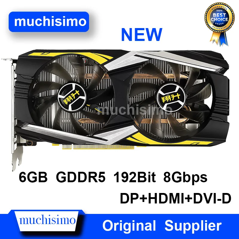 

ASL Graphics Card Original GTX 1660 6GB 192Bit 8Gbps GDDR5 Video Cards for nVIDIA Geforce DP HDMI DVI VGA Cards NEW