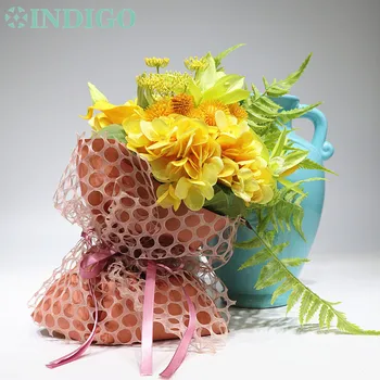 

INDIGO -Gift Yellow Bouquet Hydrangea+Calla+Clematis Flower Arrangement Handmade Wedding Bride Bouquet Party Event Free Shipping
