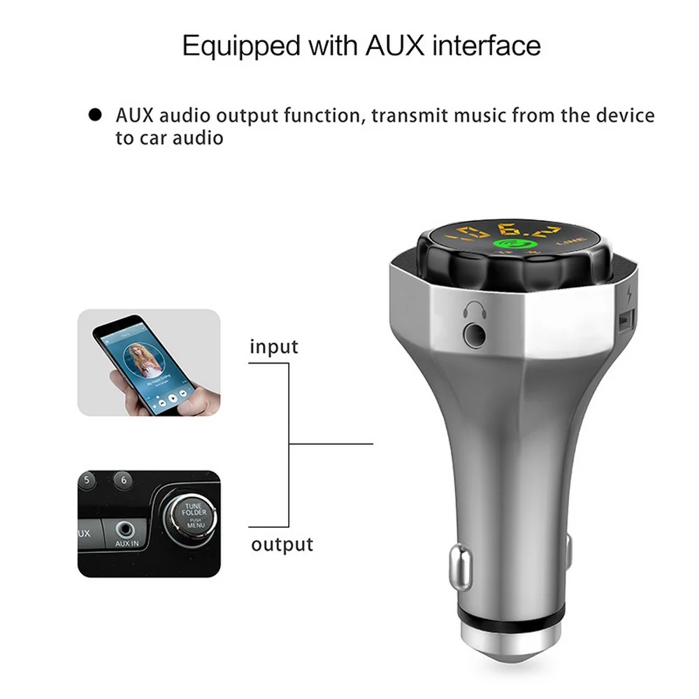 Автомобильный Bluetooth fm передатчик умный MP3 плеер автомобильное зарядное