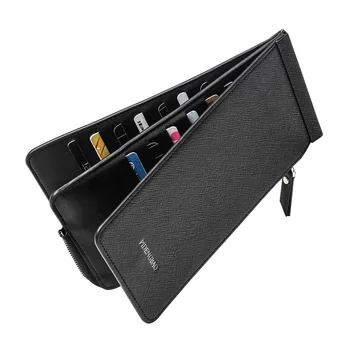 

New Men's Long Card Holder Candy Color Fashion Ladies Multi Card Holder Zipper Clutch Phone Bag Wallet