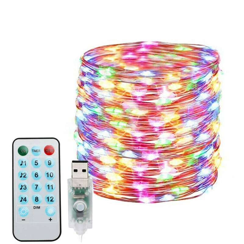 Multicolor 50/100LED гирлянды музыка звуковая карта USB пульт дистанционного управления Управление 5/10 м Фея вечерние свадебный подарок на День Благодарения Декор - Испускаемый цвет: Multicolor