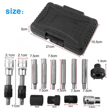 

13 Pcs Alternator Freewheel Pulley Removal Socket Bit Set Garage Service Tool Kit Useful hand Tool set Tool Set