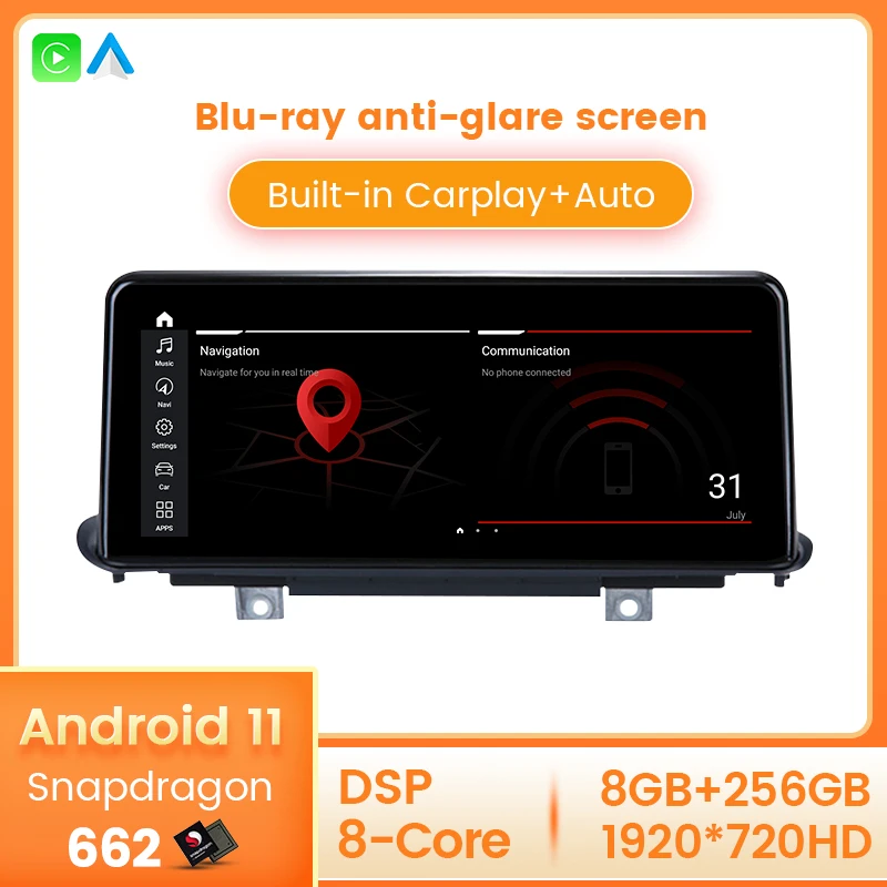 NaviFly Android 11 API30 автомобильный мультимедийный плеер навигация GPS для BMW X5 F15 / X6 F16 NBT EVO