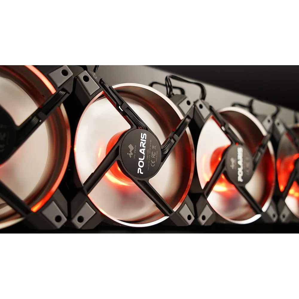 InWin Polaris RGB Алюминиевый 120 мм кожух вентилятора с бликовым покрытием кулер