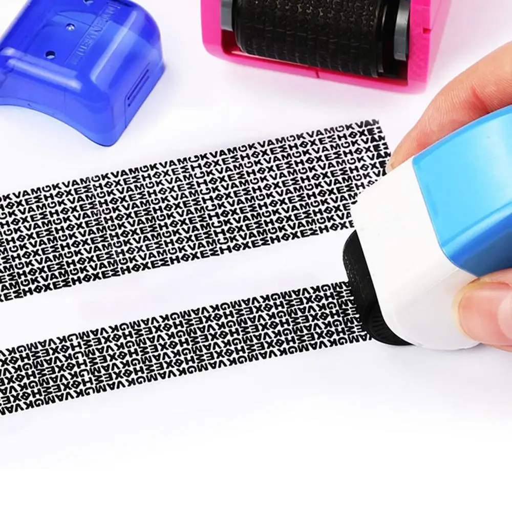 Durable Self-Inking Identity Theft Protection Roller Stamp Perfect for Personal Information Privacy Seal