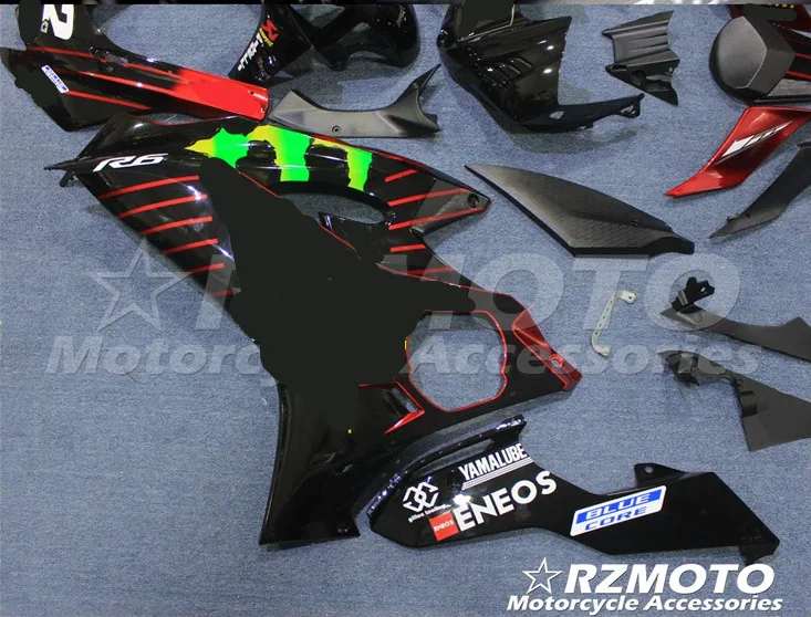 ABS мотоцикл обтекатель для YAMAHA R6 R6 17 18 впрыска кузова все виды цветов No. FF3001