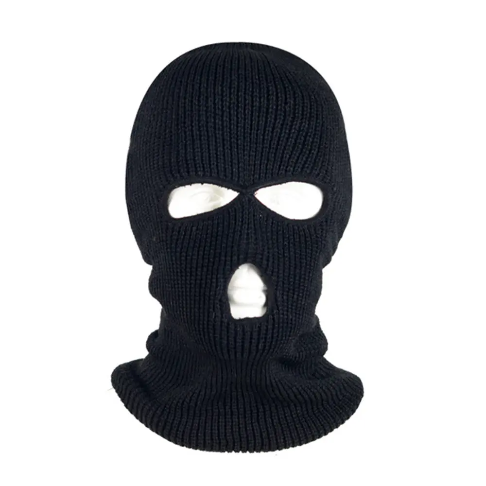 

Cycling Face Mask Full Face Cover Mask Three 3 Hole Knit Hat Winter Stretch Snow Mask Beanie Hat Cap Warm Face Masks