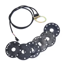 Pédale avec assistant de capteur de vitesse pour vélo électrique,système PAS facile à installer, couleur noire, comporte 12 aimants,
