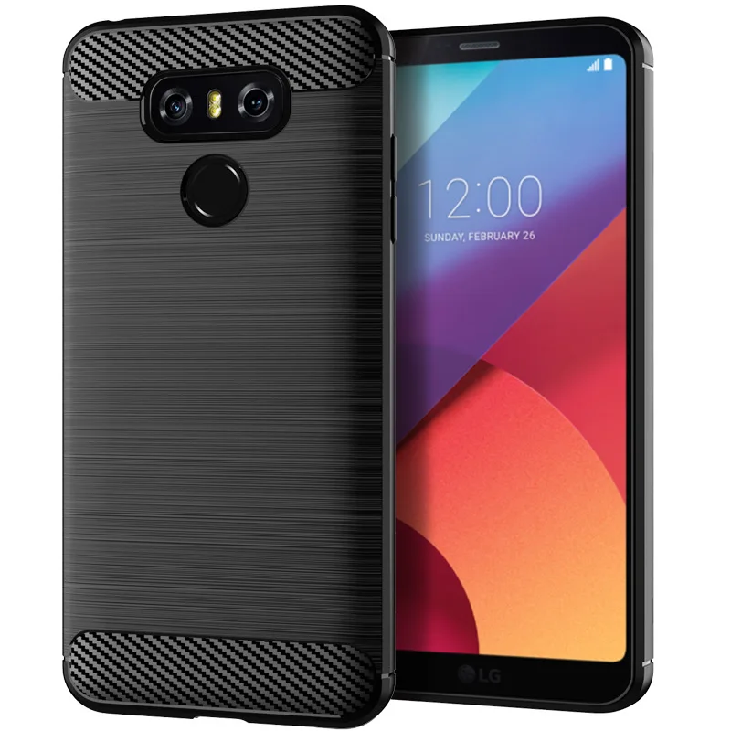 Bolomboy Carbon Fiber Case For LG Q7 Silicone Cases V40 V30S V30 Plus Q6 G6 Mini Q Stylo K8 K10 2018 G7 Cover |