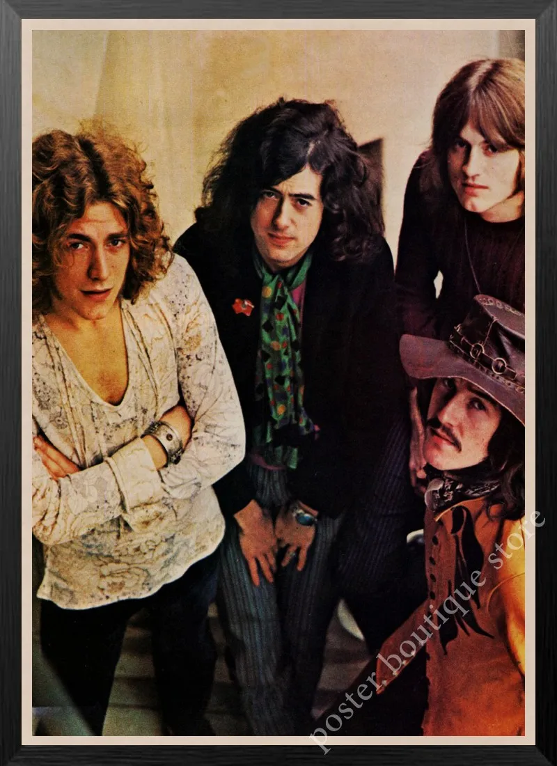 Светодиодный плакат Zeppelin Rock Music, Jimmy Page, rober Plant, винтажный домашний декор, настенные наклейки, 9 процентов/5 - Цвет: 23