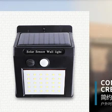 20/30 светодиодный уличный солнечный светильник с датчиком движения, солнечный садовый светильник, энергосберегающий Уличный настенный светильник