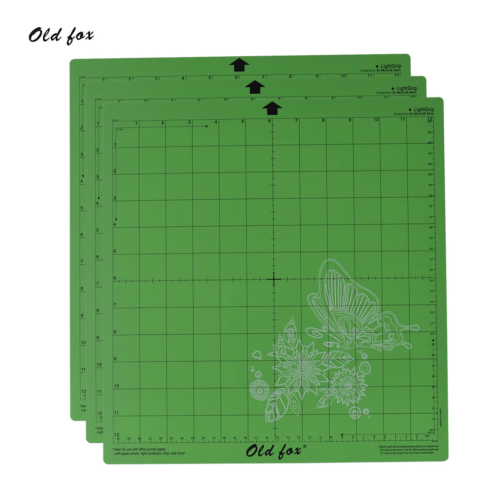 3Pcs 12*12Inch Replacement Cutting Mat Adhesive Non Slip Gridded
