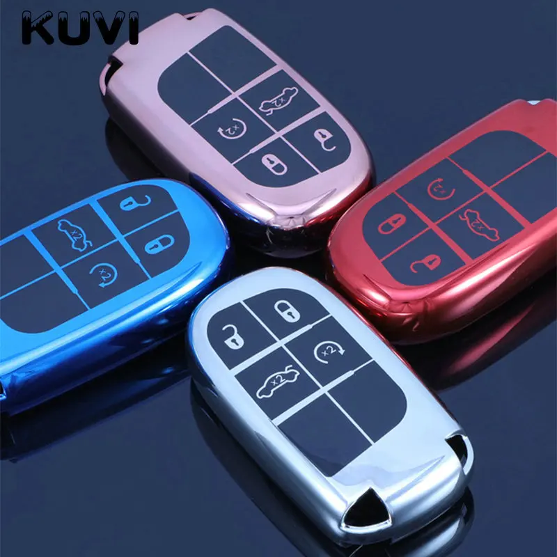 Soft Tpu Car Remote Key Cover Case Fob For Dodge Ram 1500 Journey Charger Dart Challenger Durango - For Fiat Jeep Key Ring Shell - Racext™️ 50 - Racext Soft Tpu Car Remote Key Cover Case Fob For Dodge Ram 1500 Journey Charger Dart Challenger Durango - For Fiat Jeep Key Ring Shell - Racext™️ - - Racext 49