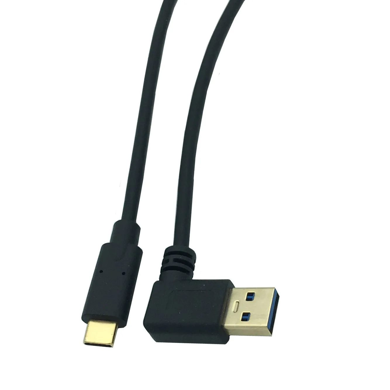 Позолоченный 90 градусов USB 3,0 штекер для USB3.1 type-C штекер вверх/вниз/влево/вправо Угол USB синхронизация данных и зарядный кабель Разъем