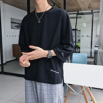 

2020 Spring And Summer New Youth Popular Harajuku BF Style Loose Embroidery Cropped Sleeve T-shirt Fashion Casual Pullover