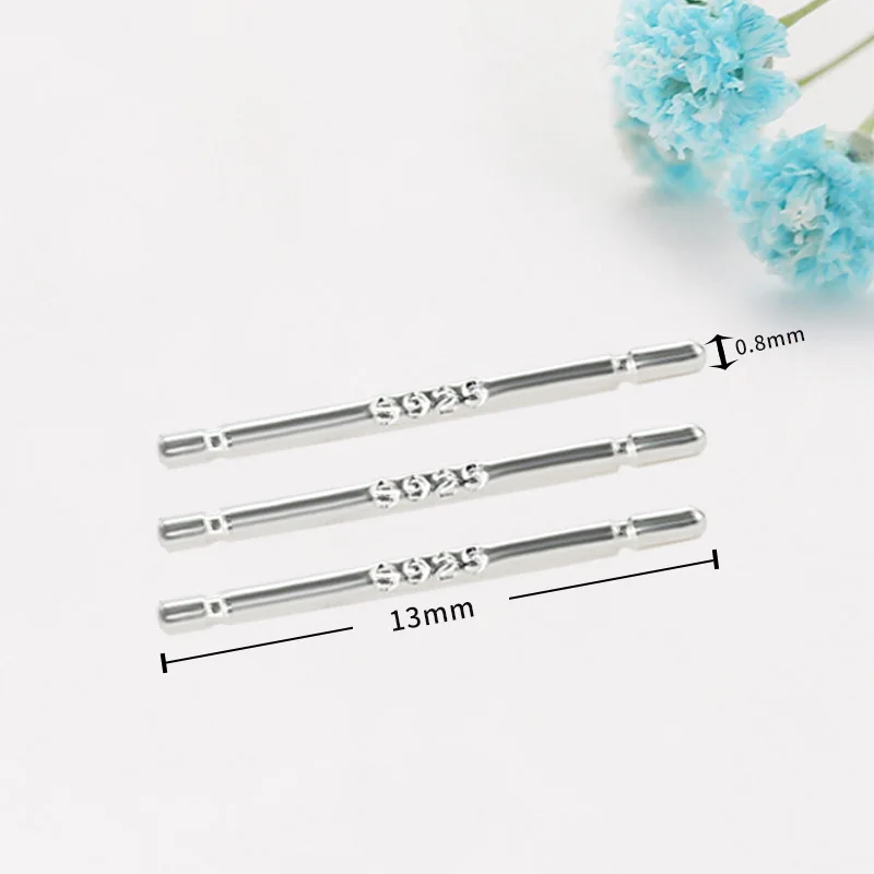 100 개/몫 Carven 925 은 12 미리메터 길이 빈 Earring 핀 Needle 와 1.5 미리메터 Flat Head 대 한 DIY Earring 보석 만들기 find