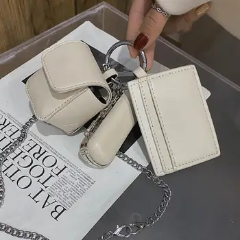 

3-piece Mini Square Crossbody Bag 2020 Fashion New High quality PU Leather Women's Designer Handbag Chain Shoulder Messenger Bag