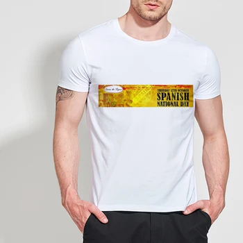 

Fashion Casual Spanish font print T Shirt man Short Sleeve Cotton Tshirt Streetwear Hipster National DAY T-Shirt Tee