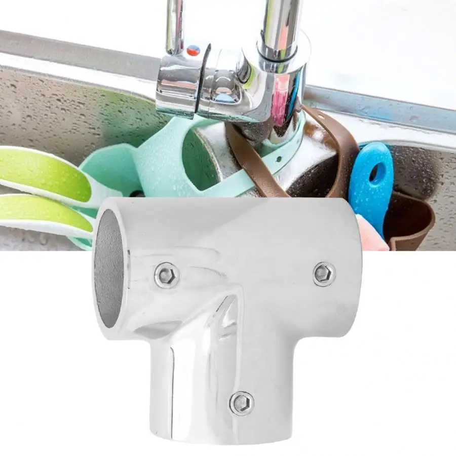 2 шт. 3 Way Pipe Fitting 316 Нержавеющая сталь с фокусным расстоянием 25 мм 1 дюймов 90 градусов тройник с правой стороны трубы