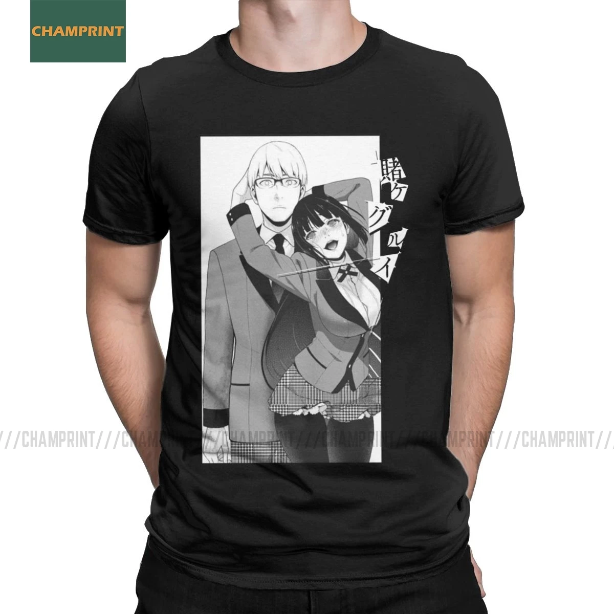 Мужская футболка Kakegurui Kaede Manyuda и Yumeko Jabami Аниме Манга японская момобоми хлопковая
