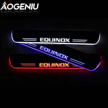 

LED Door Sill Scuff Plate Acrylic Customize Pedal Compatible For CHEVROLET EQUINOX 2003-2020 Car Exterior Sticker Accessories