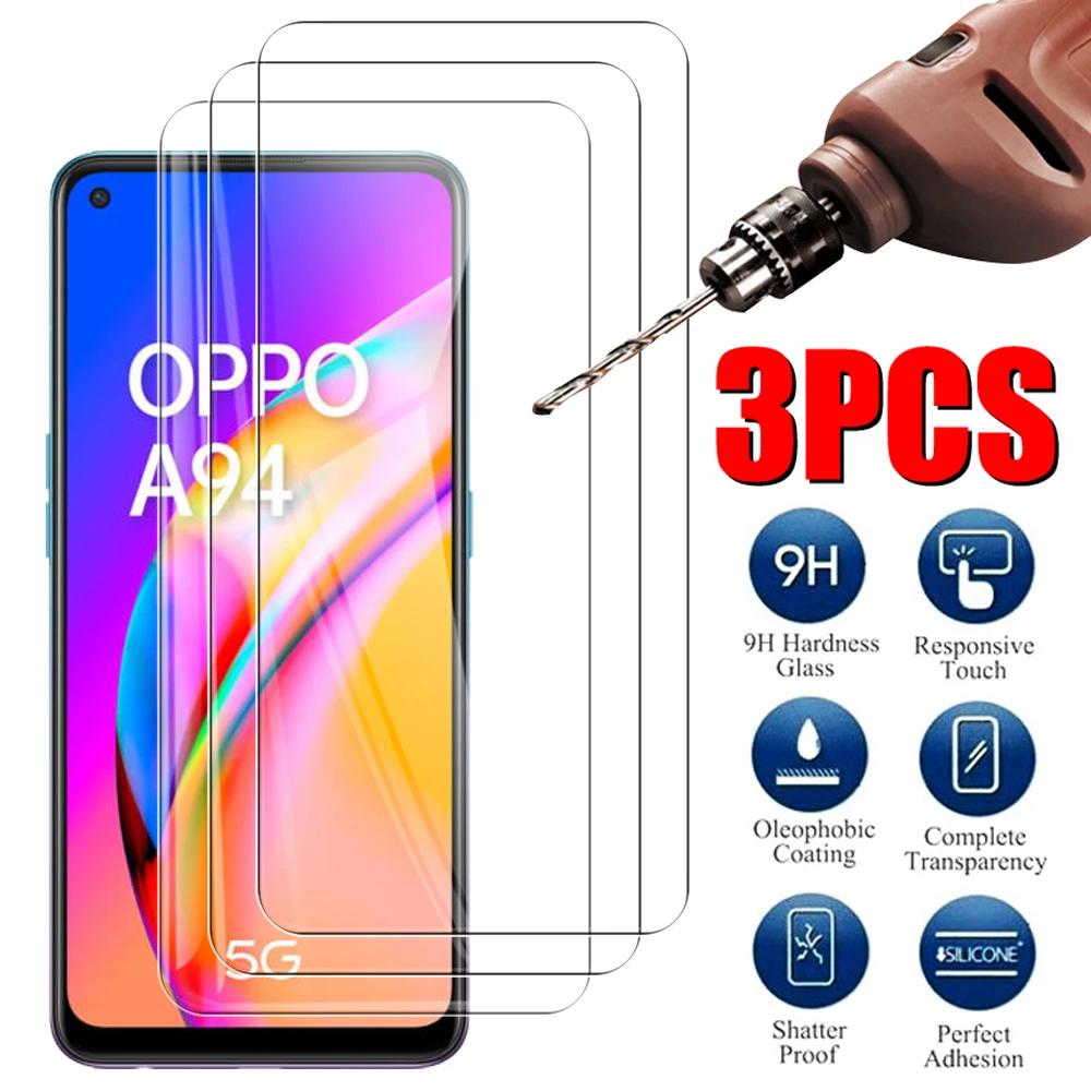 3 шт. полное покрытие защитное стекло для oppo a94 a74 a54 4g/5G 2.5D Экран защита A94 5G 94 A74 A54
