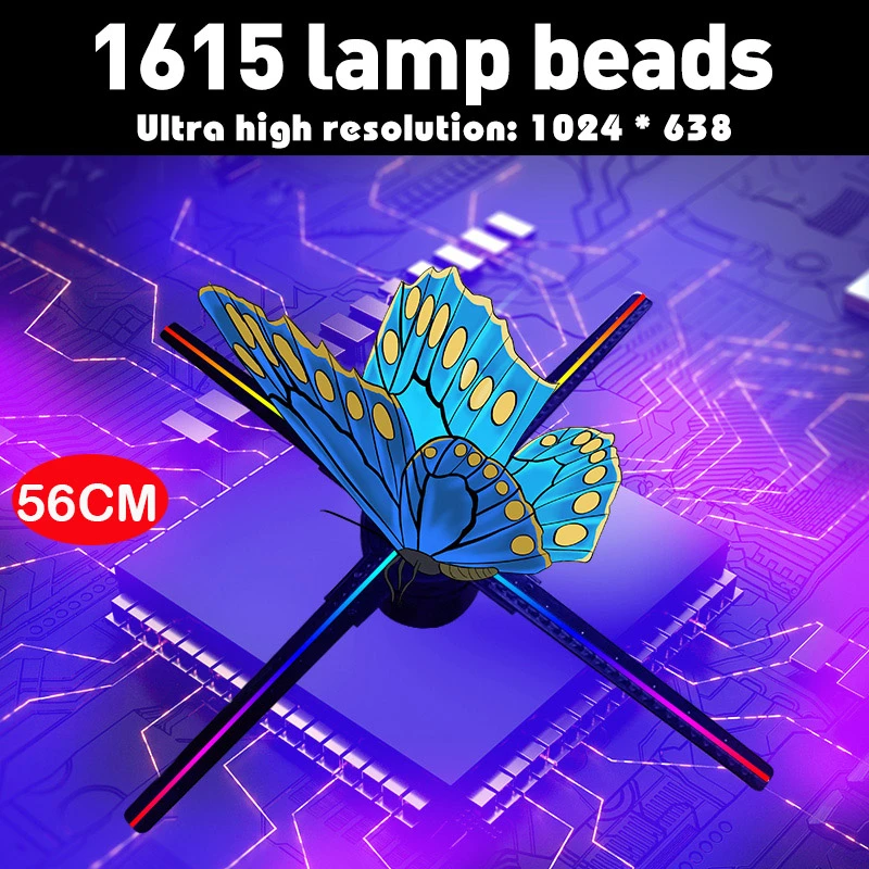 最新の 3dホログラムファンwifiアプリ 56 センチメートル 3dホログラムledファン広告ディスプレイ 投影スクリーン Aliexpress