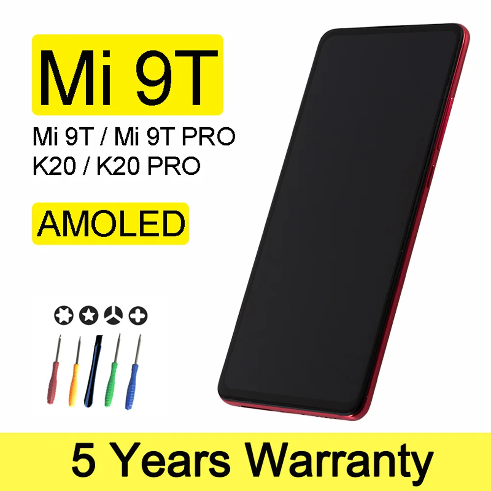 ЖК дисплей Amoled 6 39 дюйма для XiaoMi Mi 9T с рамкой RedMi K20 Pro 5 сенсорным экраном и