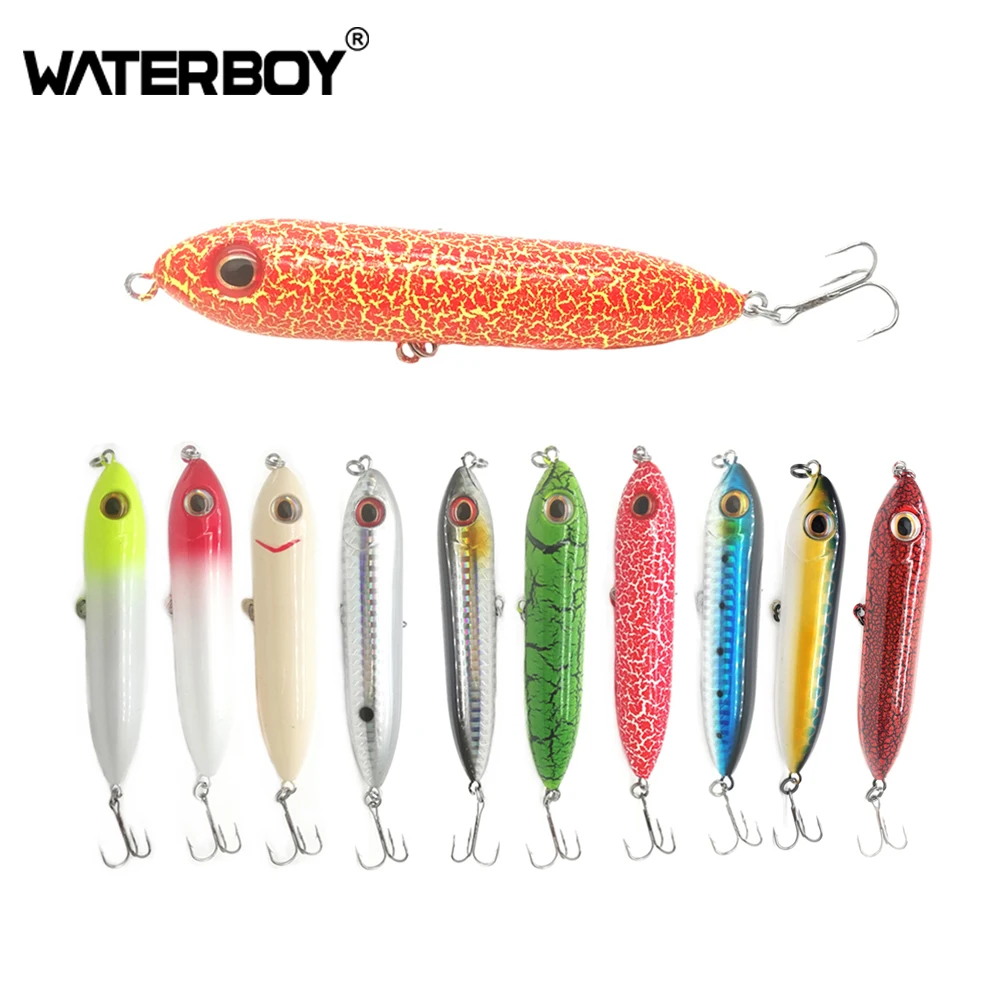 

WATERBOY плавающий воблер карандаш 9.6cm12.2g жесткий карандаш рыболовная приманка-топвотер искусственные приманки рыболовные снасти для рыбалки, дергающаяся Рыбная ловля