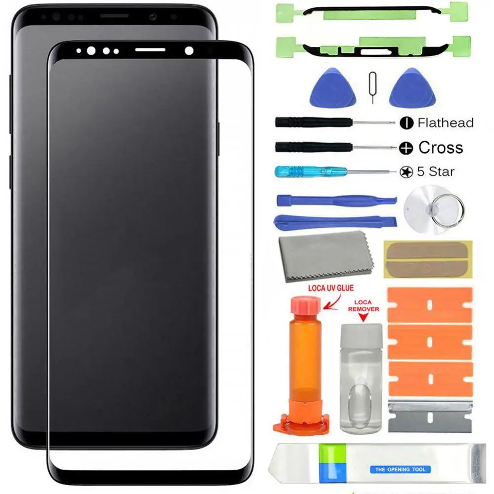 

Замена переднего стекла с УФ-клеем для Galaxy S9 G960/S9 Plus G965