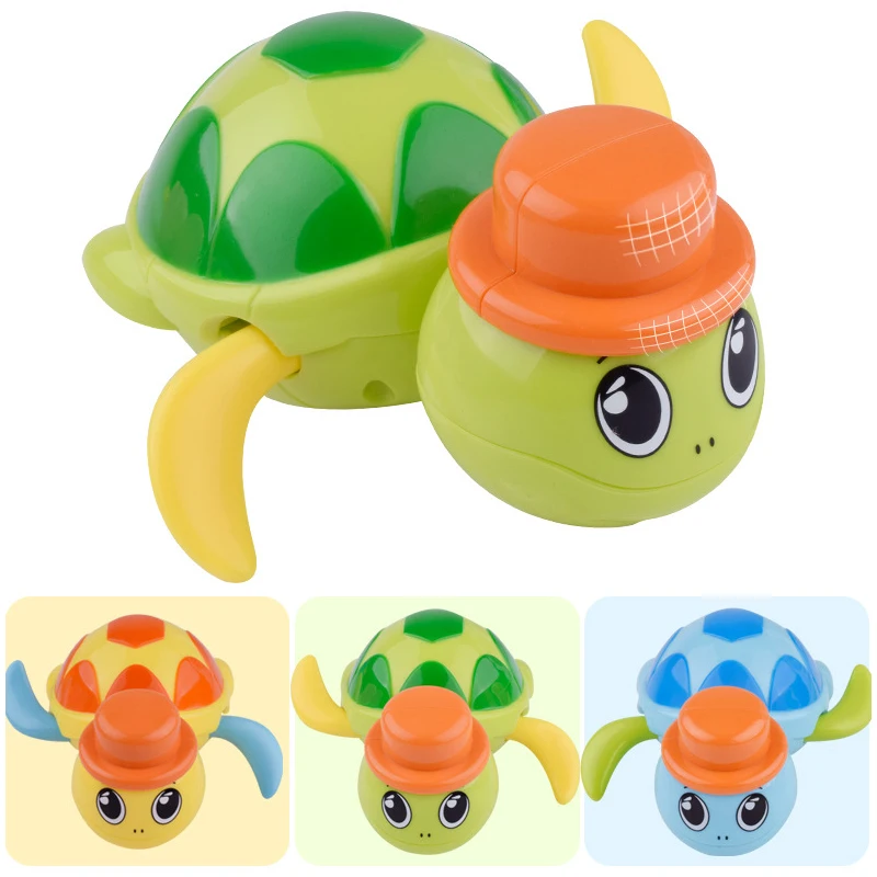 1Pcs Random Color Cute Animal Bath Fish Wind Up Toys Running Clockwork Classic Toy Bathing Toy Newborn Spring Toys For Children