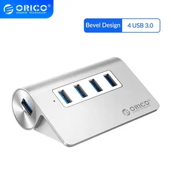 

ORICO USB 3.0 Hub Super Speed 4 Ports Micro External Usb Hub Splitter Portable for Apple Macbook Air Laptop PC Tablet Hub