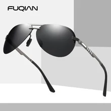 FUQIAN, Ретро стиль, поляризационные мужские солнцезащитные очки, модные, без оправы, для вождения, солнцезащитные очки, es, весенние петли, стекло, UV400