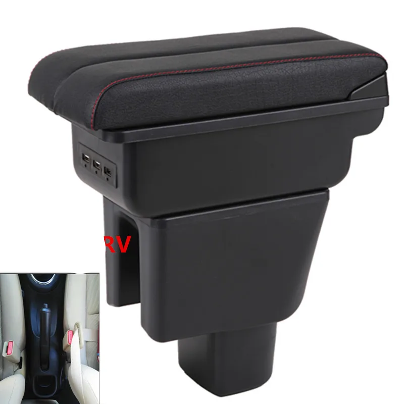 For Honda BRV armrest box USB Charging heighten Double layerArmrests