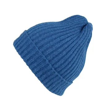 

Selected New Winter Solid Color Knit Beanie Women Fashion Casual Hat Warm Female Soft Thicken Hedging Cap Slouchy Bonnet Ski
