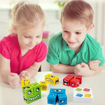 

Home Decoration Accessories Christmas New Thinking Training Children Face-Changing Cubes Toy Christmas Gifts For Children SMD66