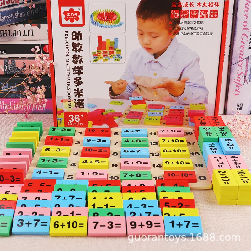 

Early Teaching Mathematics Domino Young Children'S Educational Teaching Aids Computing Cognitive with Numbers 3-6-Year-Old