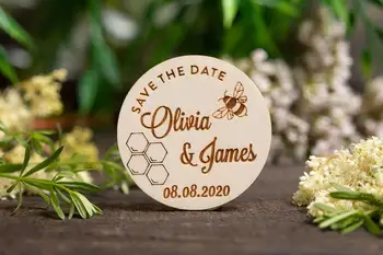 

Bee Save The Date Magnet, Honey Bee Save The Date, Meant to Bee Save The Date, Beehive Wedding Invitation, Unique Save The Date