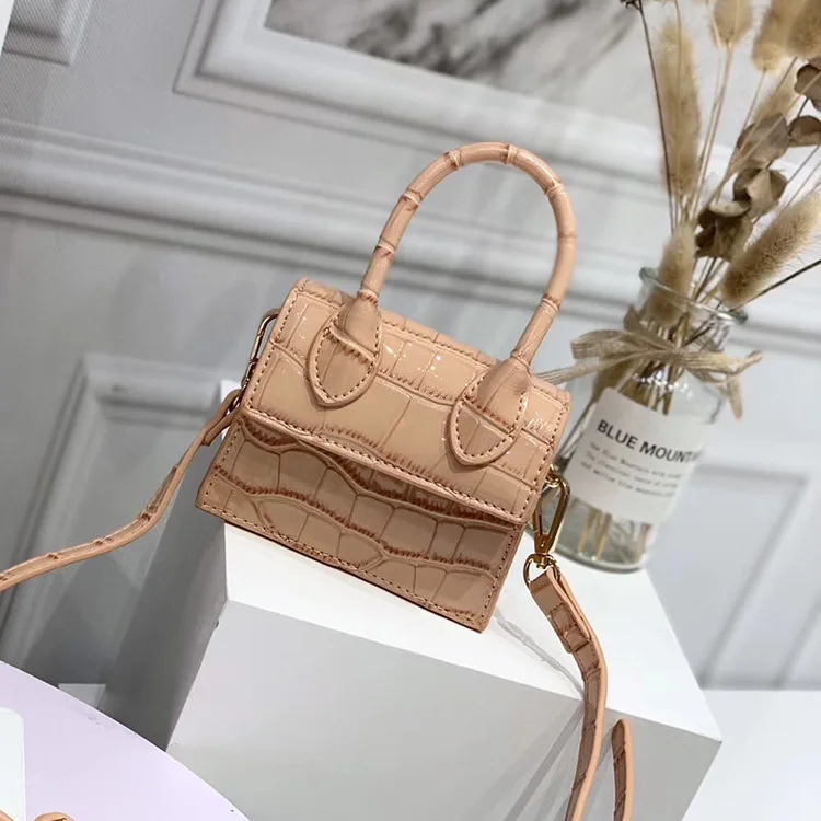Mini Small Square bag 2021 Fashion New Quality PU Leather Women's Handbag Crocodile pattern Chain Shoulder Messenger Bags 2